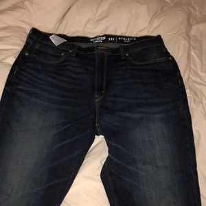 Men’s dark straight jeans